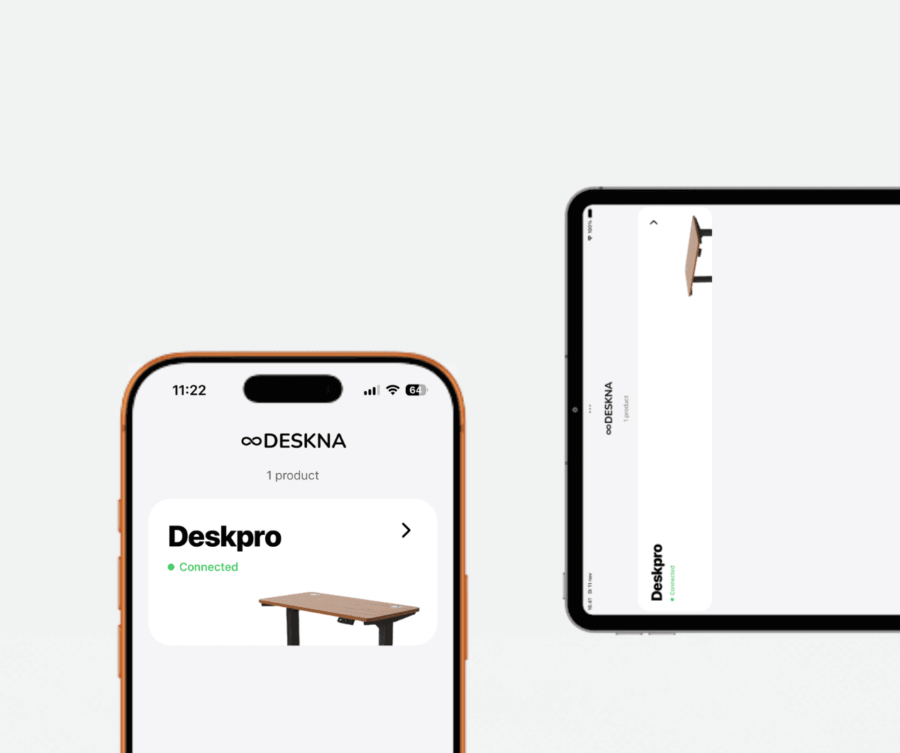 Deskna App downloaden - Bedien je elektrisch verstelbaar bureau eenvoudig via je iPhone of iPad met de gratis Deskna App